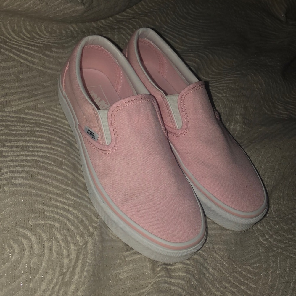 Light Pink slip on vans